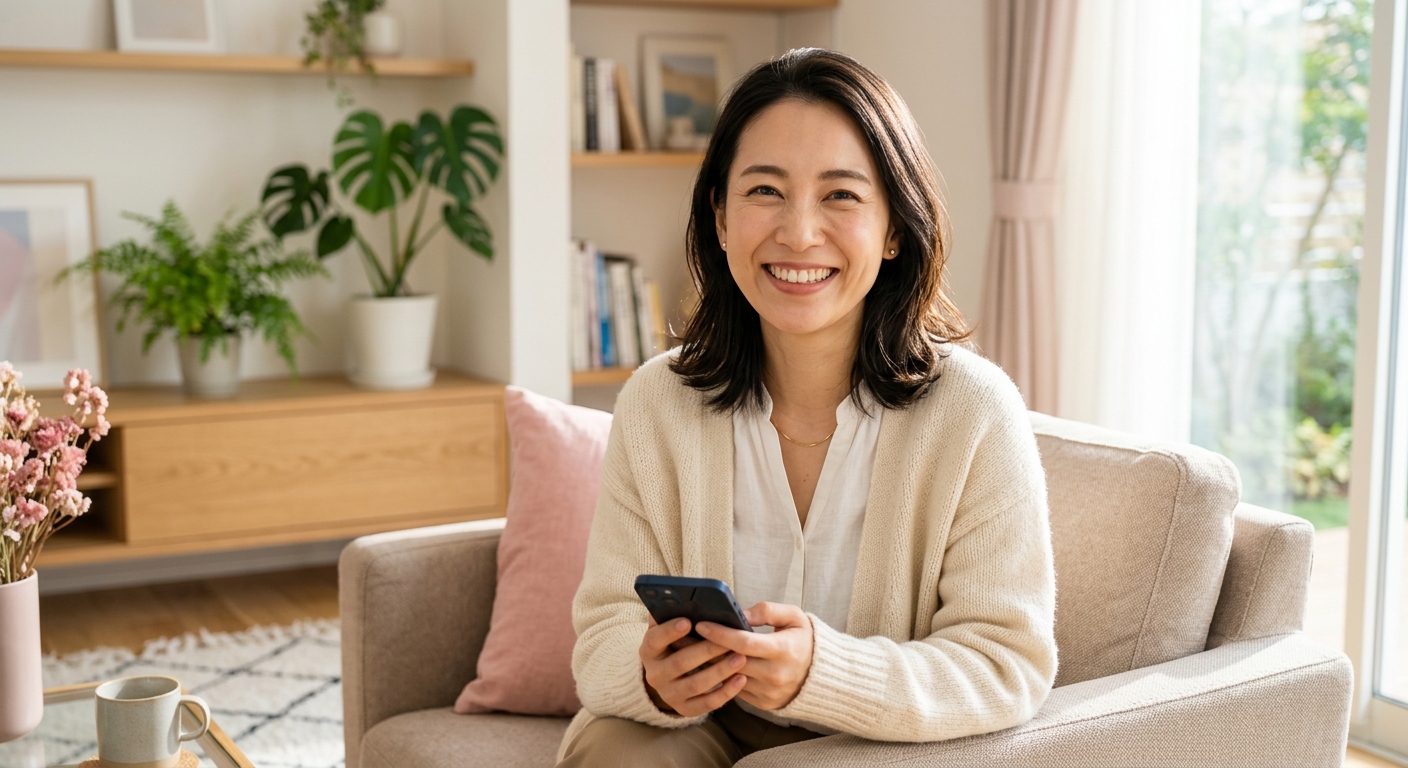 前向きにマリッシュを使う30代女性のイメージ