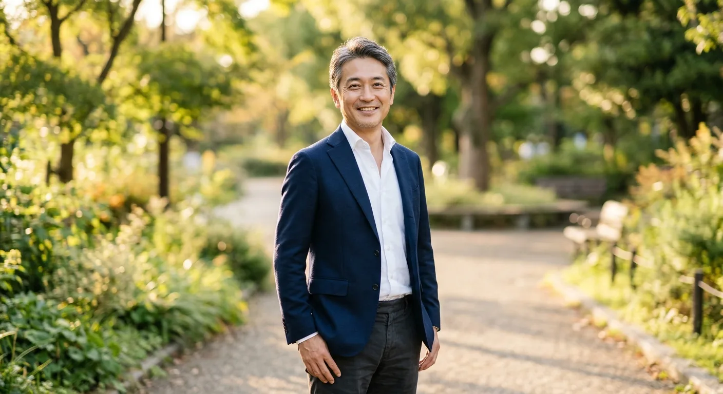マリッシュで婚活する40代後半の日本人男性のイメージ