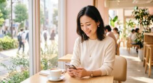 マリッシュの口コミを読む30代女性のイメージ